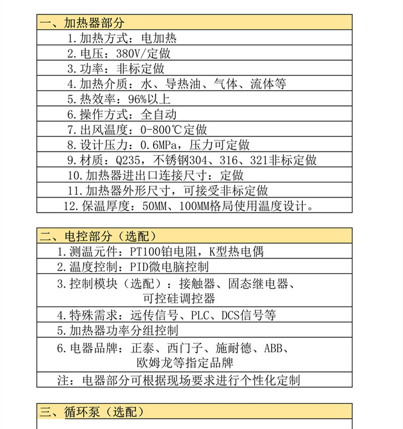 立式管道加热器 立式管道加热器